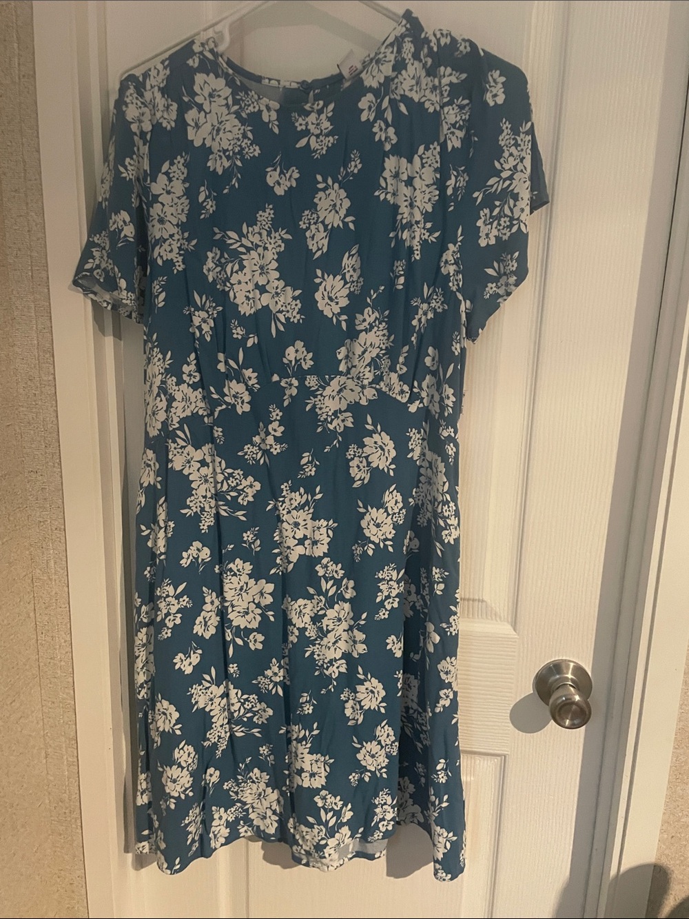 Old Navy Teal Blue Floral Midi Dress